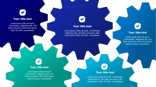 Five Interlocking Gear Process Framework | PPT Design