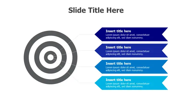 Target Circle 4-Point Goals Infographic | Goals | PPT Design