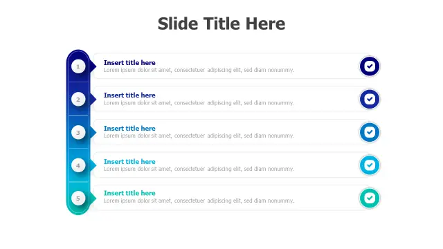 Five Point Vertical Progress Agenda | Agenda | PPT Design