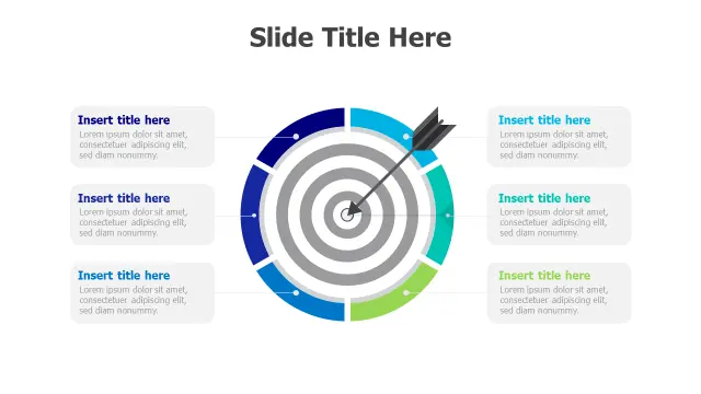 6-Point Target Bullseye Goals Infographic | PPT Design