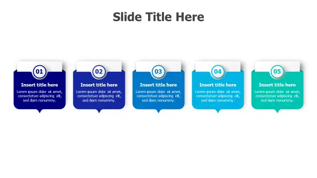 5-Point Gradient Speech Bubble Agenda | Agenda | PPT Design