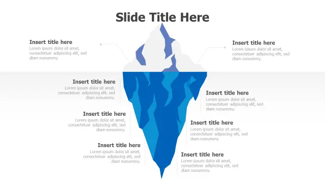 8-Section Iceberg Risk Analysis Diagram | PPT Design