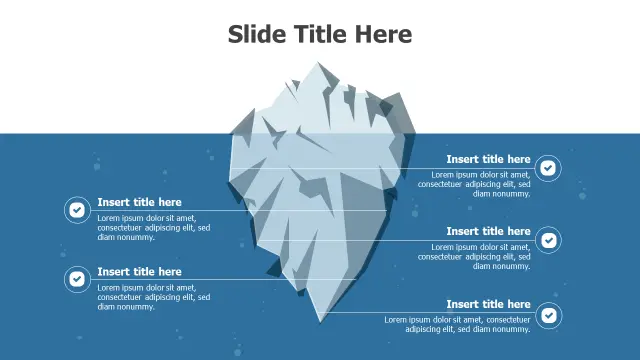 Five Point Iceberg Risk Assessment Diagram | PPT Design