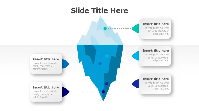 Five Level Iceberg Analysis Diagram | Iceberg | PPT Design