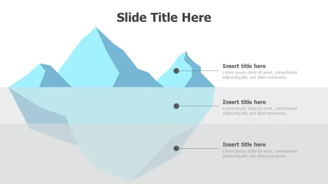 Three-Layer Iceberg Analysis Template | Iceberg | PPT Design