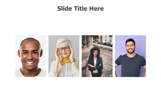 Four Portrait Photo Grid Layout | PPT Design