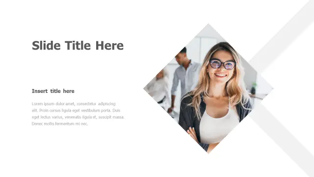 Business Portrait Diamond Frame Layout | PPT Design