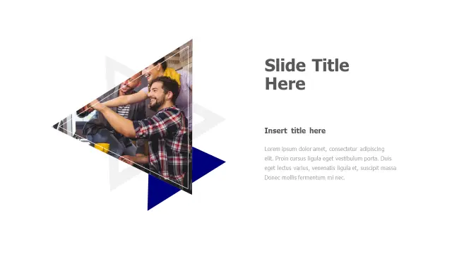 Triangular Photo Frame Split Layout | PPT Design