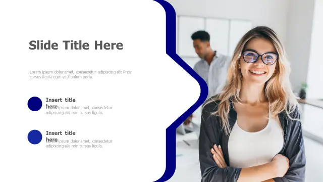 Corporate Team Curved Split Layout | PPT Design