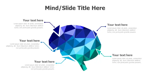Polygonal Brain Mind Map Infographic