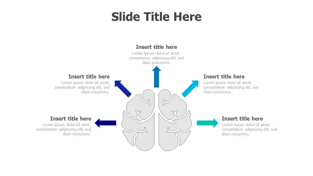 5-Point Brain Storming Arrow Infographic