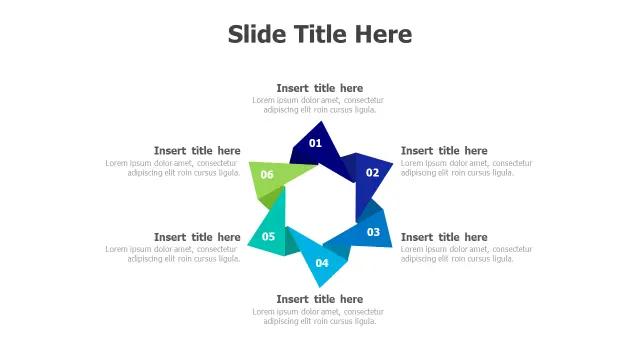 6-Point Hexagon Star Infographic Layout | Round | PPT Design