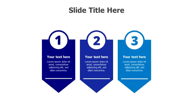 Three Step Arrow Badge Infographic | PPT Design