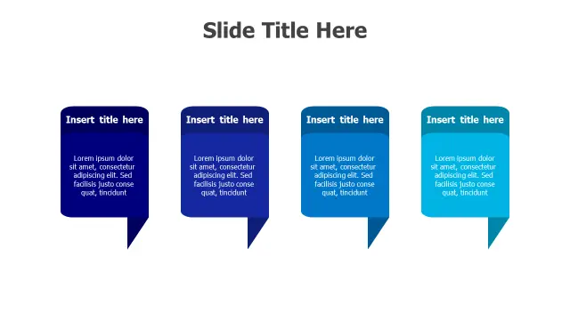 Four Point Speech Bubble Layout | Multipurpose | PPT Design