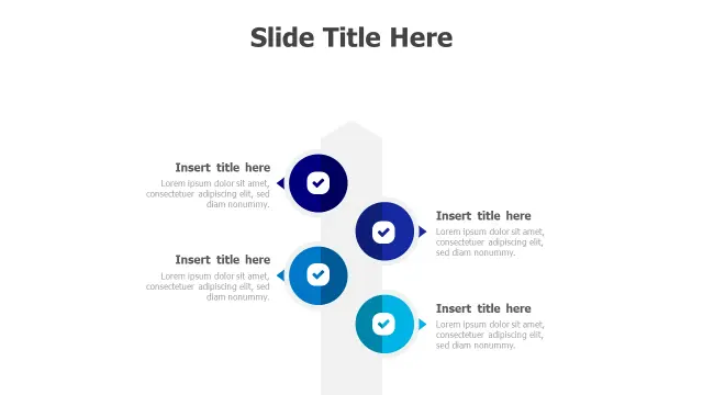 Four Step Checklist Workflow Diagram | PPT Design