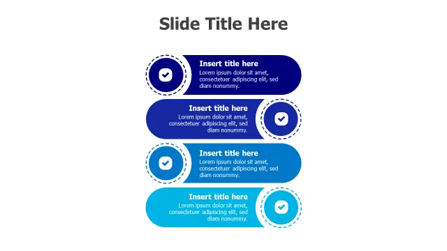 Four Step Checkmark Process List | Multipurpose | PPT Design