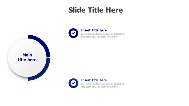 Two Point Central Hub Branching Layout | PPT Design