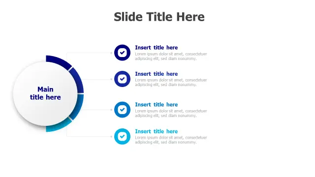4-Point Circular Checklist Infographic | PPT Design