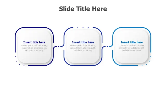Three Point Rounded Speech Bubble Layout | PPT Design