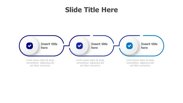 Three Step Process Chain Infographic | PPT Design