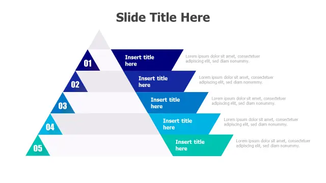 Five Level Triangle Hierarchy Infographic | PPT Design