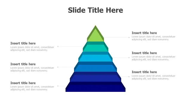 Six Level Hierarchy Pyramid Infographic | PPT Design