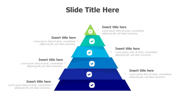 6-Level Hierarchy Pyramid Checklist | Pyramid | PPT Design