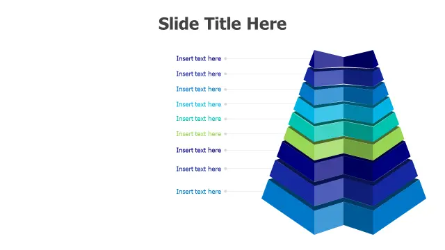 Nine Level 3D Stacked Pyramid | Pyramid | PPT Design