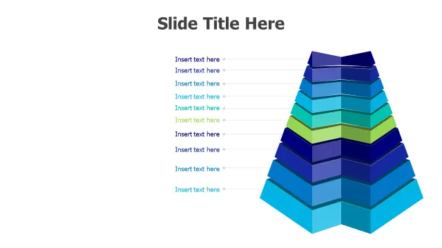 10-Level 3D Stacked Pyramid Infographic | PPT Design