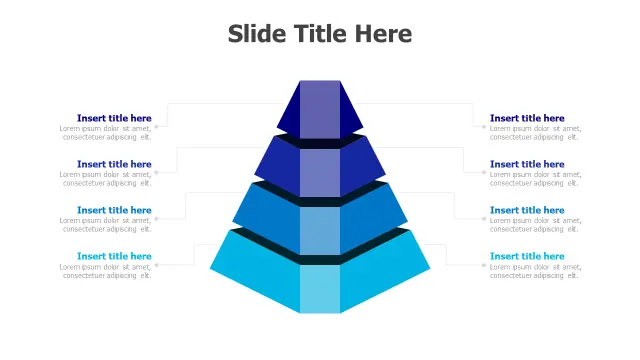 4-Level 3D Pyramid Bilateral Layout | Pyramid | PPT Design