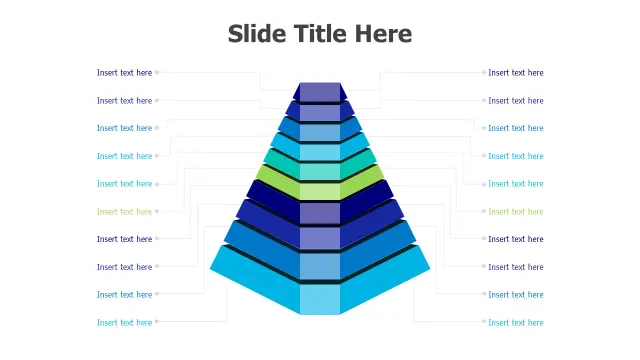 20-Level Dual Side 3D Pyramid Infographic | PPT Design