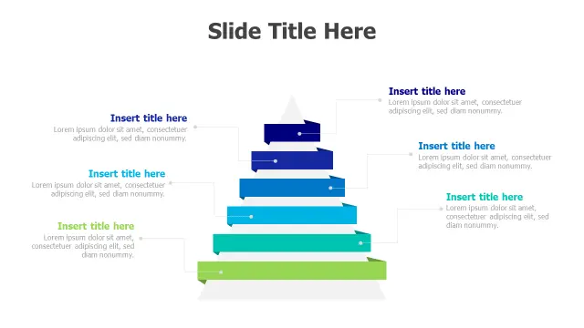 6-Level Inverted Pyramid Process Chart | PPT Design