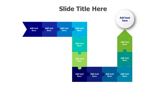 12 Section Jigsaw Timeline Puzzle Layout | PPT Design
