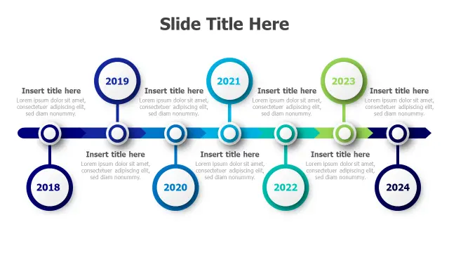 7-Year Horizontal Timeline Infographic | PPT Design