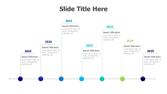 7-Year Linear Timeline Infographic | Timeline | PPT Design