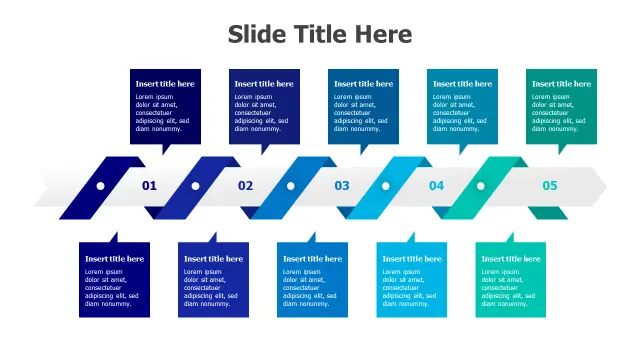 5-Step Chevron Timeline Infographic | Timeline | PPT Design