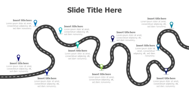 Winding Road Journey Timeline Infographic | PPT Design