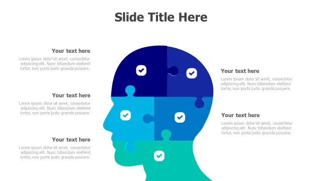 Human Head Puzzle 5-Section Infographic