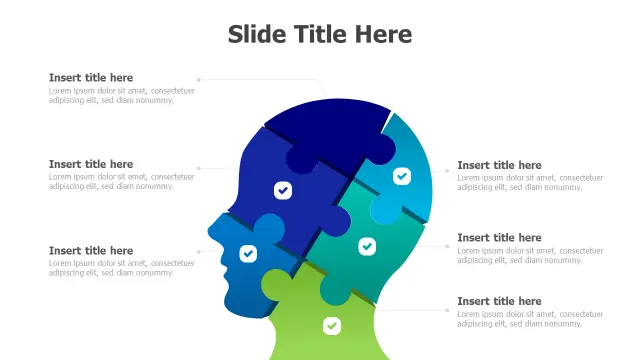 Human Head Puzzle 5-Piece Infographic