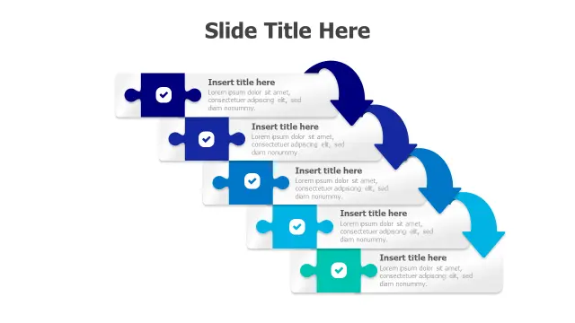 Five Step Process Puzzle Infographic | PPT Design