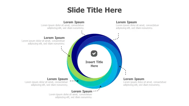 6-Point Circular Process Flow Diagram — Modernâ€¦ | PPT Design