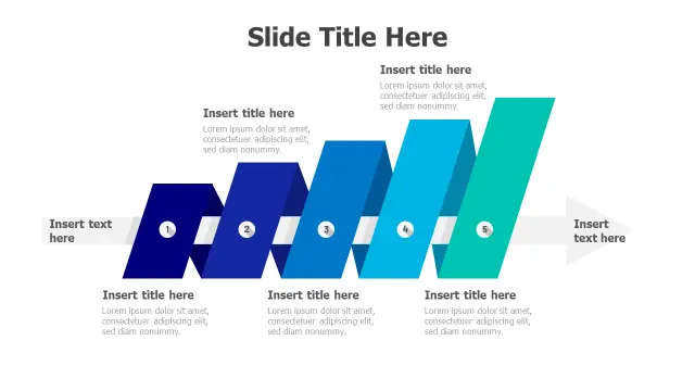5-Step Ascending Arrow Process Infographic | PPT Design