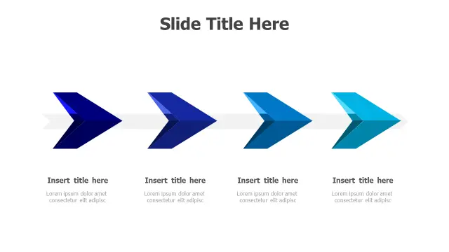 4-Stage Process Flow Arrow Sequence | Arrows | PPT Design