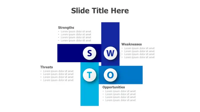 SWOT Analysis Interlocking Blocks Matrix | SWOT | PPT Design