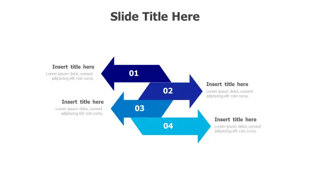 4-Step Process Chevron Arrow Flow | Arrows | PPT Design