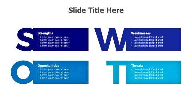 SWOT Analysis Typography Letter Layout | SWOT | PPT Design