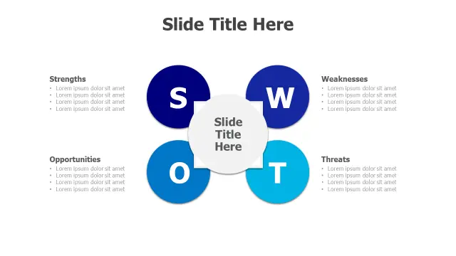 SWOT Analysis Four Petal Flower Diagram | SWOT | PPT Design