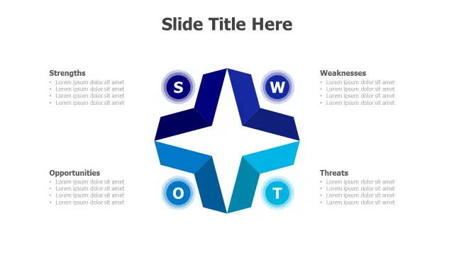 SWOT Analysis Star Shaped Diagram | SWOT | PPT Design