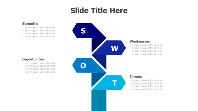 SWOT Analysis Arrow Tree Infographic | Arrows | PPT Design