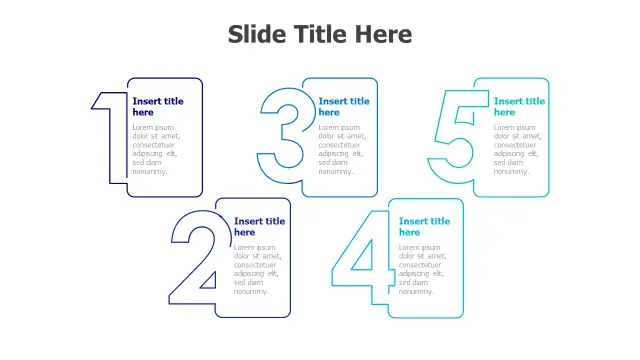 5-Step Sequential Process Outline Blocks | PPT Design